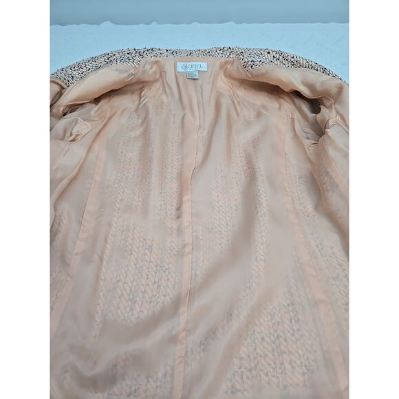 Blazer Silk & Rayon Peach Tweed Fringe Trim VTG 90's Mean Girls, Clueless READ - Picture 3 of 9
